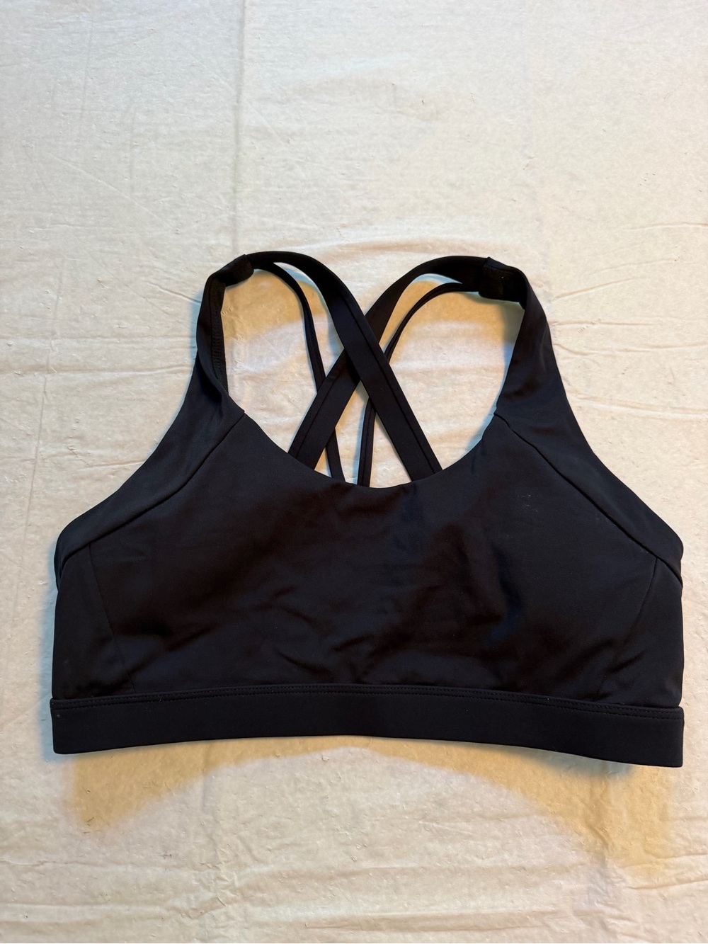 Running Girl Black Sports Bra, size L